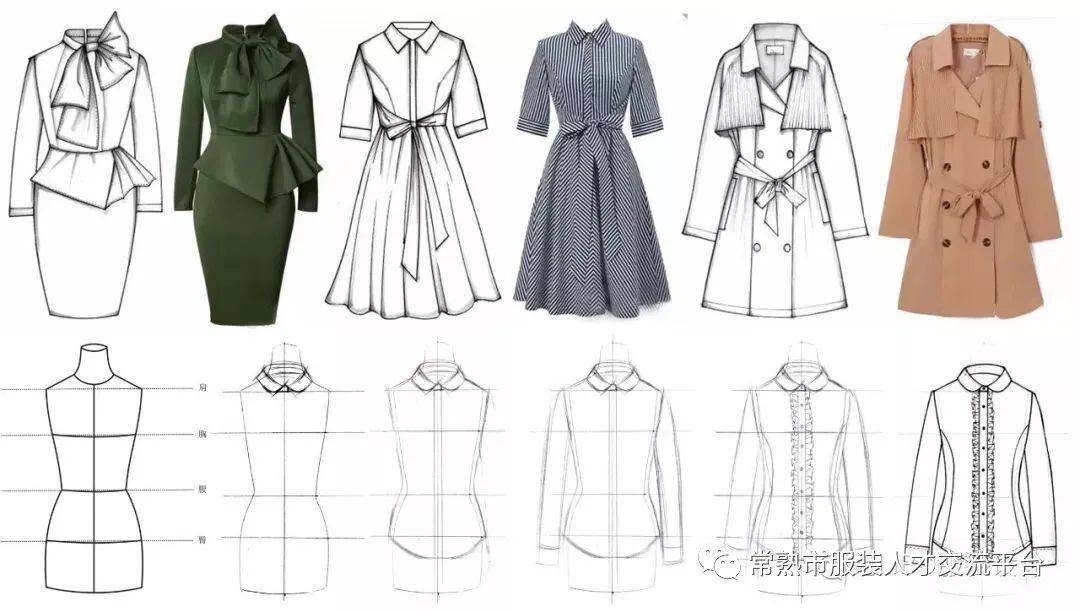 手繪服裝平面款式圖 1:1對(duì)照的精準(zhǔn)藝術(shù)